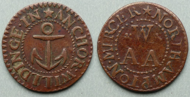 Northampton, Anchor Willdinge farthing Northampton, Anchor Willdinge farthing